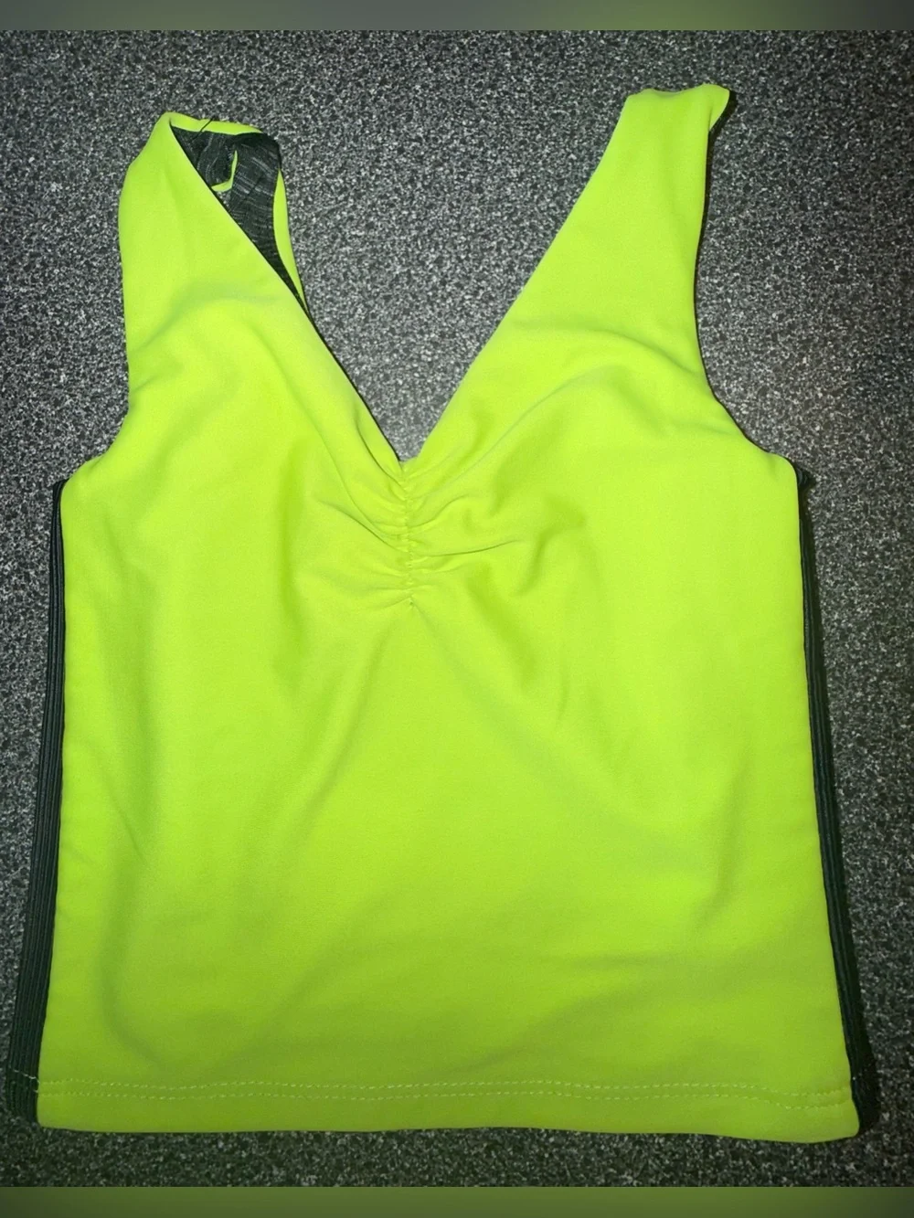 Five Dancewear Neon Green/ Black Dance Top Size Youth Large